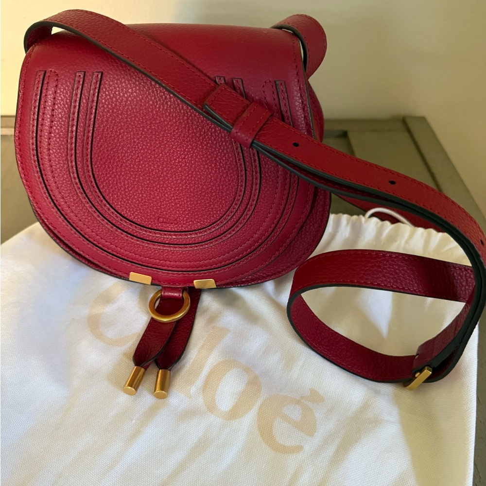 Chloe Marcie small Red Crossbody Bag